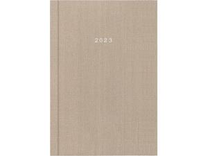 Ημερολόγιο ημερήσιο NEXT Fabric δετό 12x17cm 2023 μπεζ